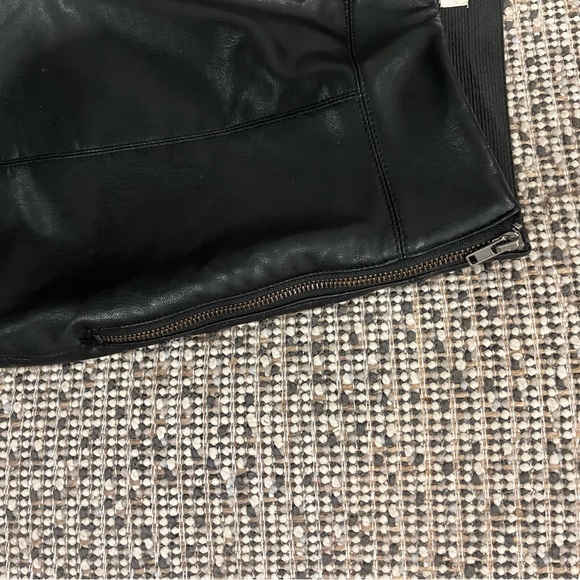 TOPSHOP Sara Faux Leather Black Skinny Pants 6 - Picture 6 of 6
